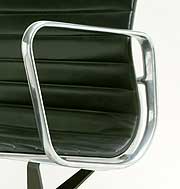 Charles Eames Aluminium / Soft Pad Group chair arms. Brand new replacement arms suitable for use on all Eames Aluminum and Soft Pad Group desk and dining height chairs. Available in chrome or polished aluminium for the following models: EA107 / EA108/ EA117/ EA119/ EA207/ EA208/ EA217 / EA219. These arms may also be used to convert EA105, EA106, EA205 and EA206 side chairs into armchairs. Will fit Herman Miller, ICF, Mobilier International and Vitra chairs. Photography �07 Graham Mancha.